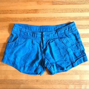 Juicy Couture 100% Linen Cuffed-Hem Shorts | Sz. 0